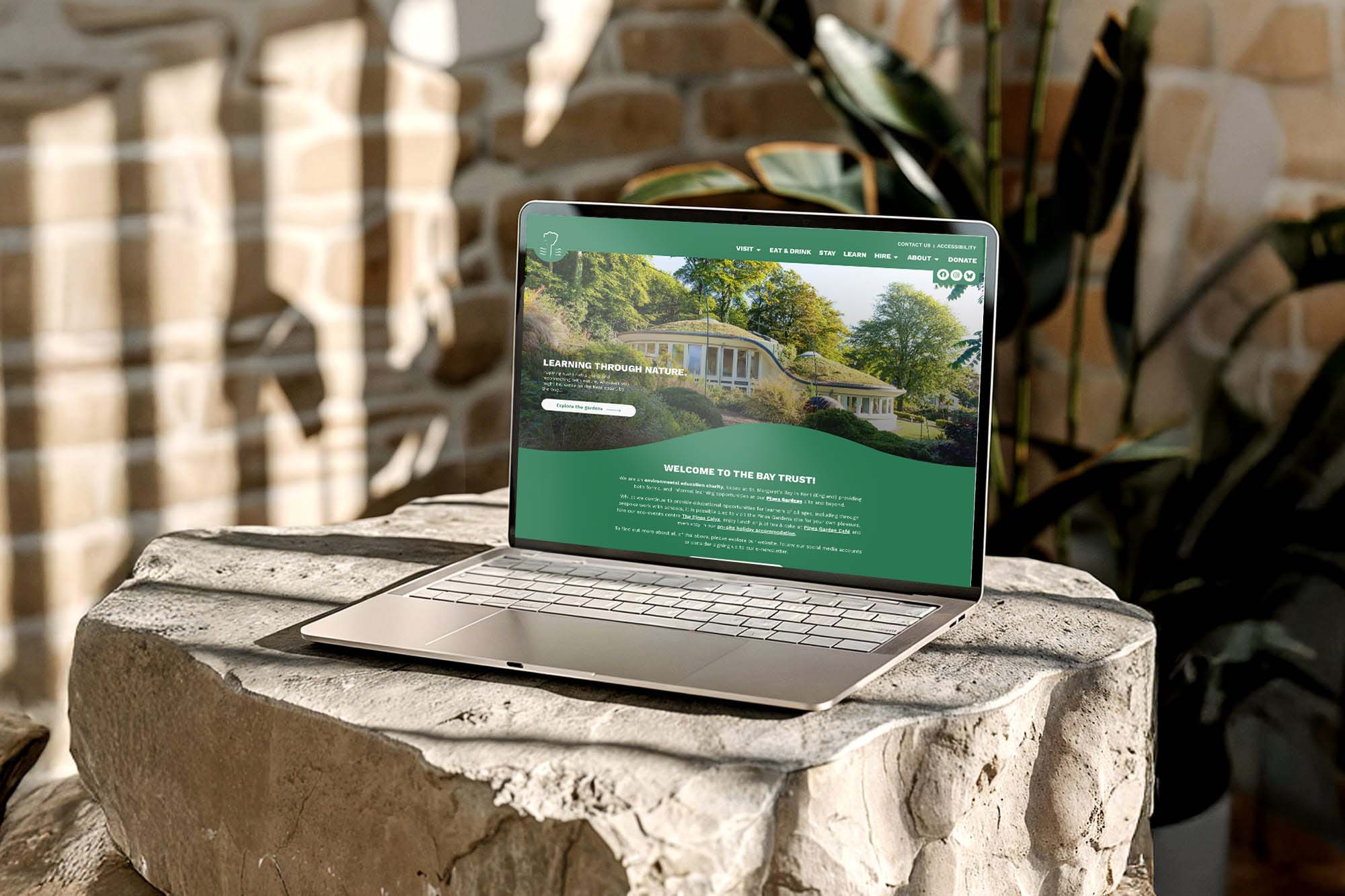 The Bay Trust charity website inner page displayed on a laptop, featuring accessible navigation and clear user journeys — WordPress website design in Dover and East Kent